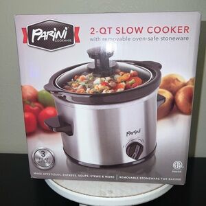 Parini 2 QT Slow Cooker Removal w/Removal Oven-Safe Stoneware
